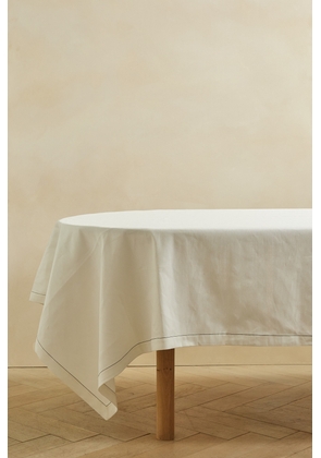 LOUISE ROE - + Sophia Roe S.r Collection Embroidered Cotton And Linen-blend Table Cloth - White - One size