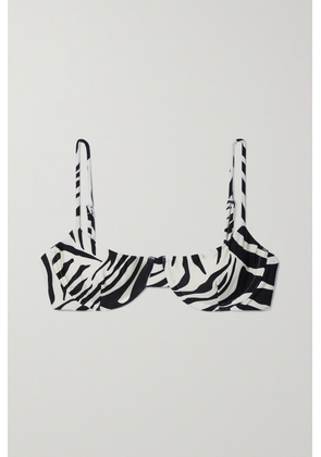 Haight - Ligia Zebra-print Underwired Bikini Top - Animal print - x small,small,medium,large,x large