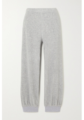 Suzie Kondi - Tosk Cotton-blend Velour Track Pants - Gray - x small,small,medium,large,x large
