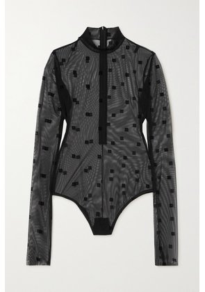 Givenchy - Flocked Tulle Bodysuit - Black - x small,small,medium,large,x large