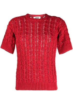 YMC Rosemary perforated-design jumper - Red