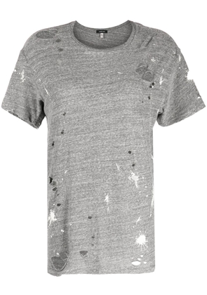 R13 distressed cotton T-shirt - Grey