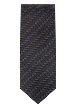 Dolce & Gabbana geometric-embroidery silk tie - Black