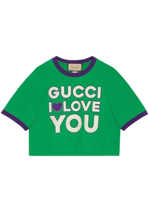Gucci logo-print cotton T-shirt - Green