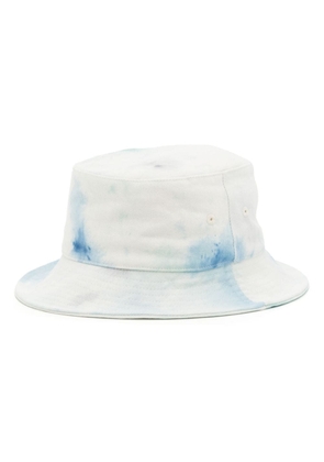 Haikure paint-splatter print cotton bucket hat - Blue