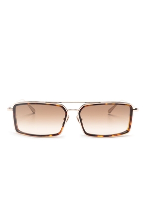 Linda Farrow tortoiseshell-effect square-frame sunglasses - Brown