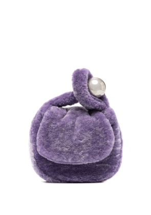 Jil Sander small Pouch shearling clutch bag - Purple