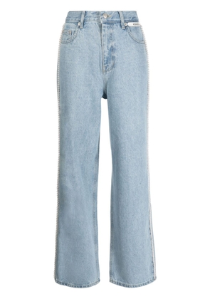 Kimhekim pearl-detail straight-leg jeans - Blue
