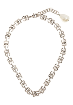 Dolce & Gabbana DG-logo chain necklace - Silver