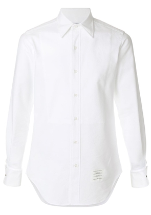 Thom Browne button-down piqué tux shirt - White