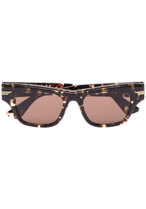 Bottega Veneta Eyewear Mitre square-frame sunglasses - Brown