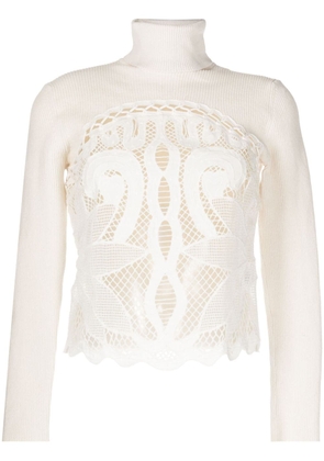 Sea Liesel lace knitted top - White