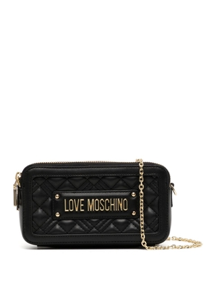 Love Moschino Sling Rode quilted clutch bag - Black