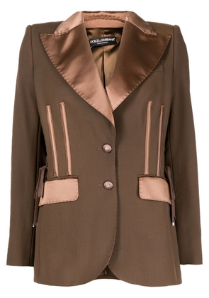 Dolce & Gabbana peak-lapel single-breasted jacket - Brown
