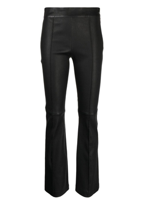 Helmut Lang flared leather trousers - Black