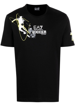Ea7 Emporio Armani logo-print short-sleeve T-shirt - Black