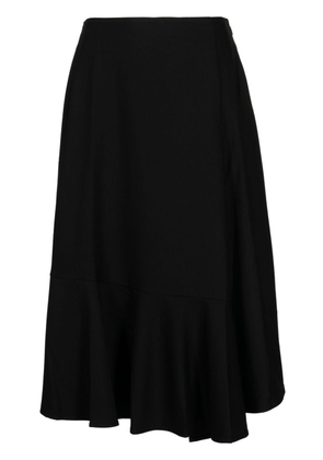 b+ab panelled gathered high-waisted skirt - Black