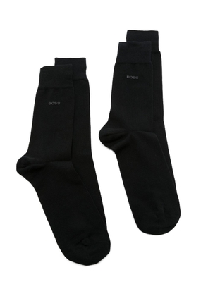 BOSS logo-print detail sock pack - Black