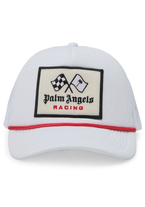 Palm Angels Racing logo-appliqué cap - White