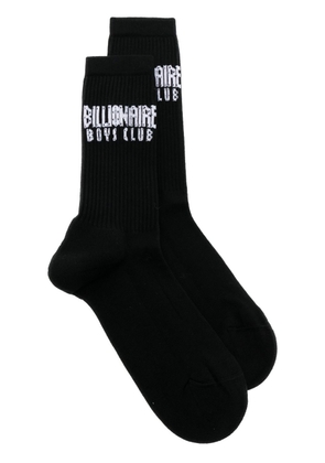 Billionaire Boys Club logo-intarsia knitted socks - Black