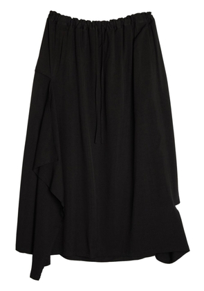 Yohji Yamamoto I-Left pleated midi skirt - Black