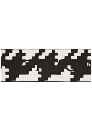 Perfect Moment houndstooth-print logo head band - White