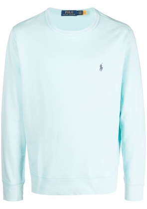 Polo Ralph Lauren logo-embroidered cotton sweatshirt - Blue