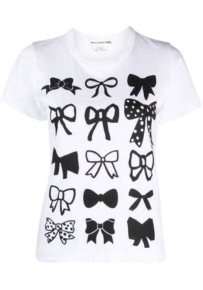 Comme Des Garçons Girl graphic-print cotton T-shirt - White