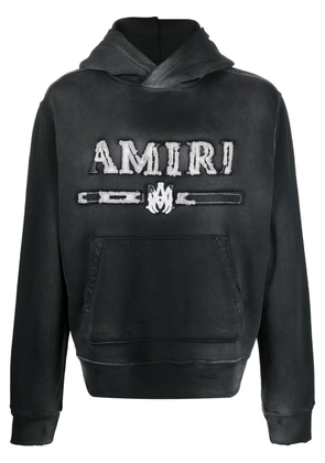 AMIRI faded-effect logo hoodie - Black