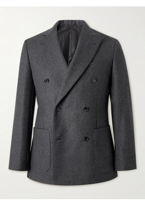 Kaptain Sunshine - Double-Breasted Wool Suit Jacket - Men - Gray - 38