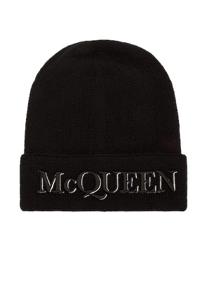 Alexander McQueen Hat in Black & Ivory - Black. Size M (also in ).