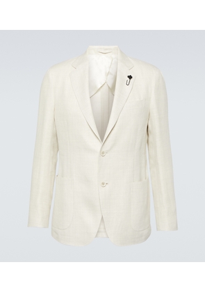 Lardini Single-breasted linen and wool blazer