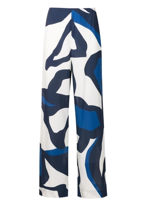 Alcaçuz graphic-print high-waisted trousers - Blue