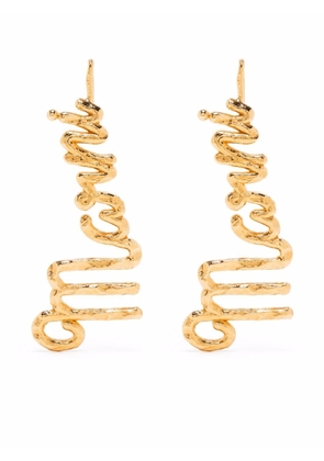 Marni Marni lettering drop earrings - Gold