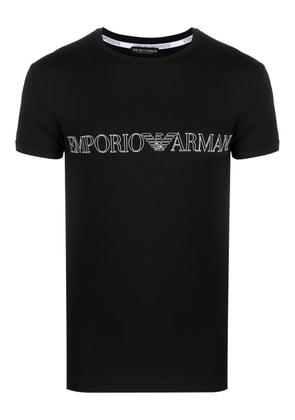 Emporio Armani logo-print pyjama set - Black