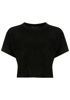Andrea Bogosian Corin cropped towelling T-shirt - Black