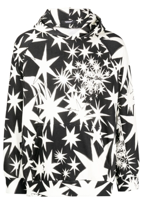 Undercover star-print cotton hoodie - Black