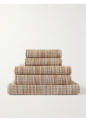 Missoni Home - Billy Set of Five Cotton-Terry Towels - Men - Brown
