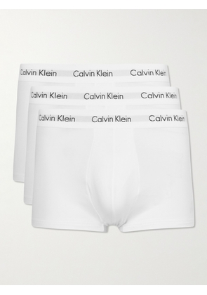 Calvin Klein Underwear - Three-Pack Stretch-Cotton Boxer Briefs - Men - White - S