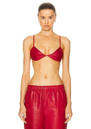 Interior The Raymond Bra Top in Cherry - Red. Size S (also in L, M, XS).
