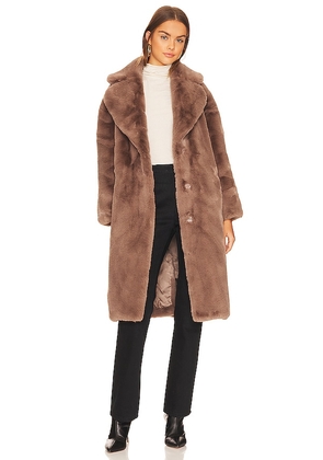Jakke Katie Faux Fur Coat in Brown. Size XL.