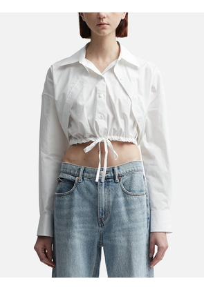 Double Layered Cropped Shirt