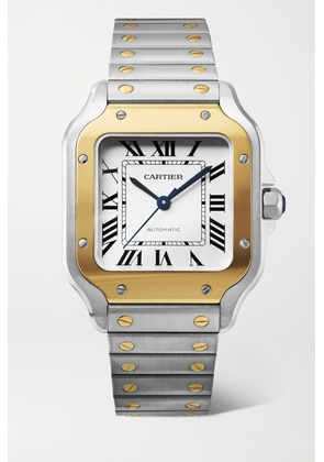 Cartier - Santos De Cartier Automatic 35mm Medium Stainless Steel And 18-karat Gold Watch - Silver - One size