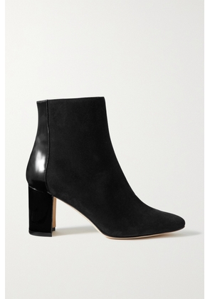 Manolo Blahnik - Rosie 70 Patent-leather And Suede Ankle Boots - Black - IT34,IT34.5,IT35,IT35.5,IT36,IT36.5,IT37,IT37.5,IT38,IT38.5,IT39,IT39.5,IT40,IT40.5,IT41,IT41.5,IT42,IT42.5,IT43