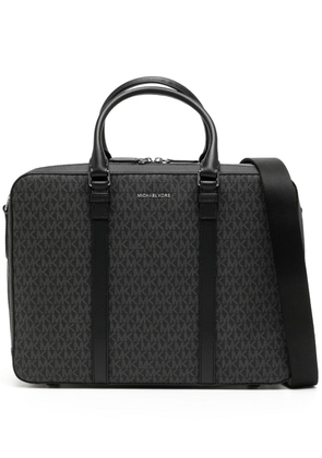 Michael Kors Hudson monogram-print briefcase - Black