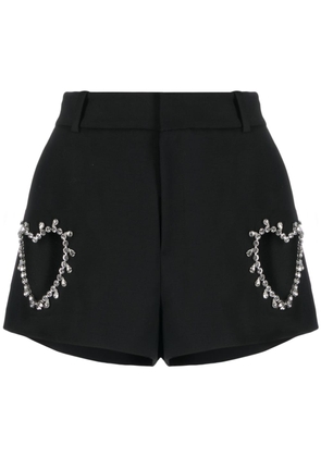 AREA crystal-embellished cut-out shorts - Black