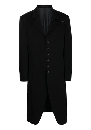 Yohji Yamamoto button-down lapel coat - Black