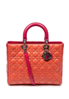 Christian Dior 2013 pre-owned large Cannage Lady Dior two-way bag - Orange