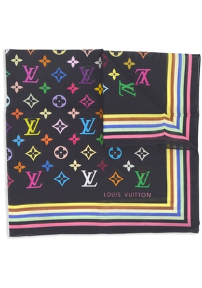 Louis Vuitton x Takashi Murakami 1990-2000s pre-owned monogram-print cotton scarf - Black