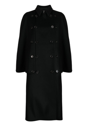 Noir Kei Ninomiya chain-detail double-breasted coat - Black